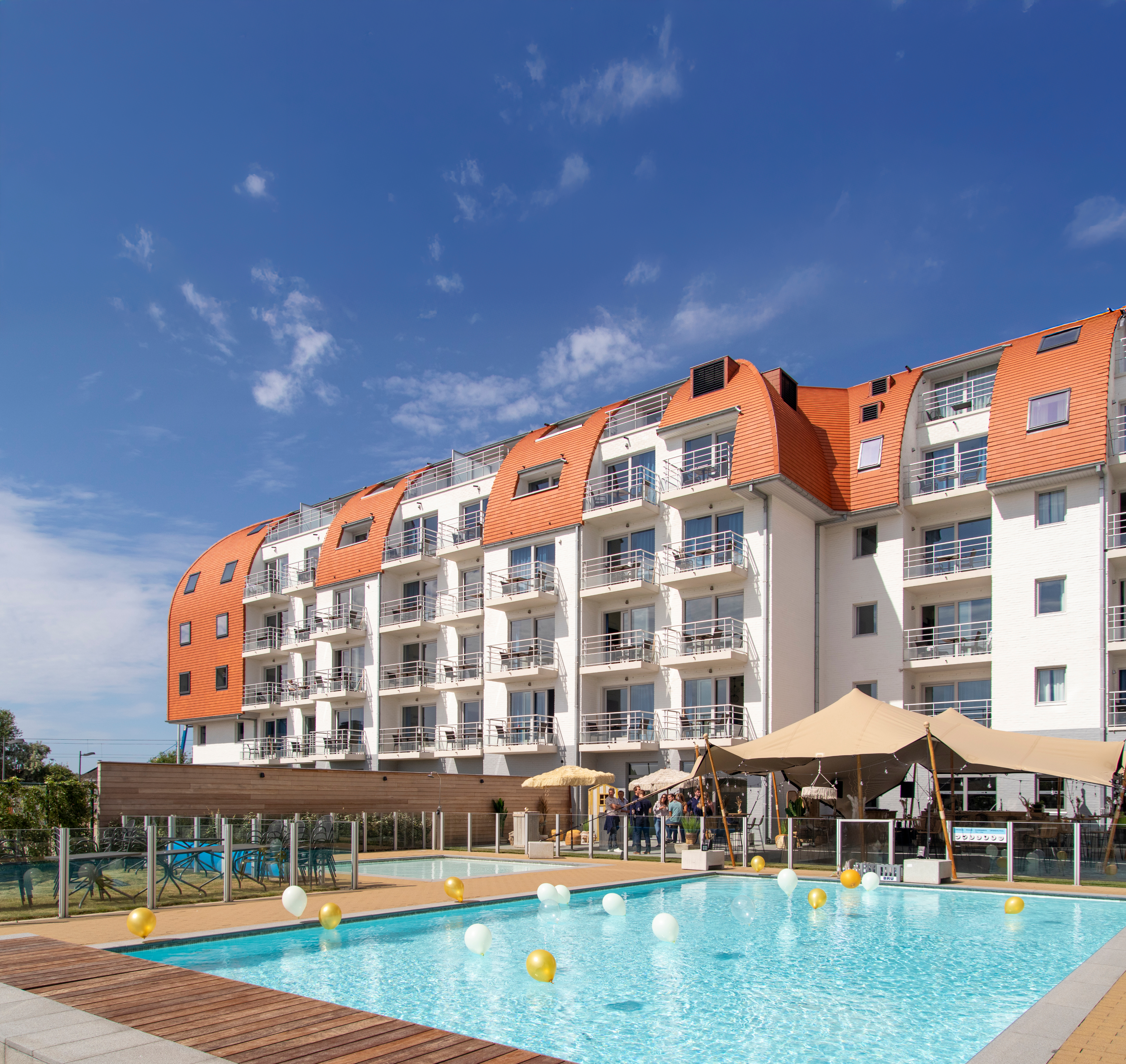 Logo on colored background